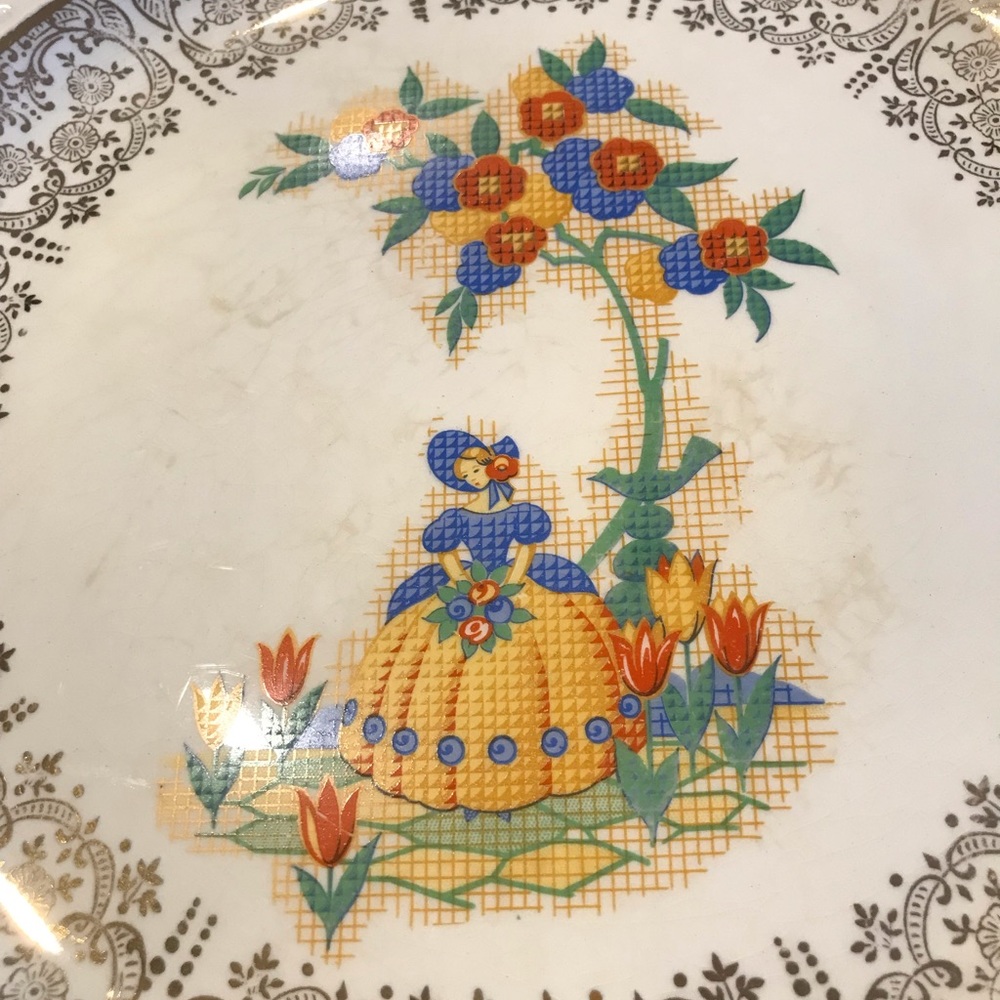 SERVING PLATTER 22K gold TRIM - Picture 10 of 14